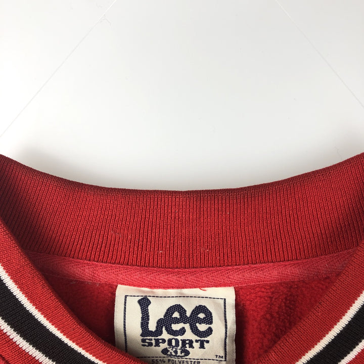 Vintage 90s-00'S Lee NBA Chicago Bulls sweatshirt, size XL, men's polyester red type Vintage Second Hand