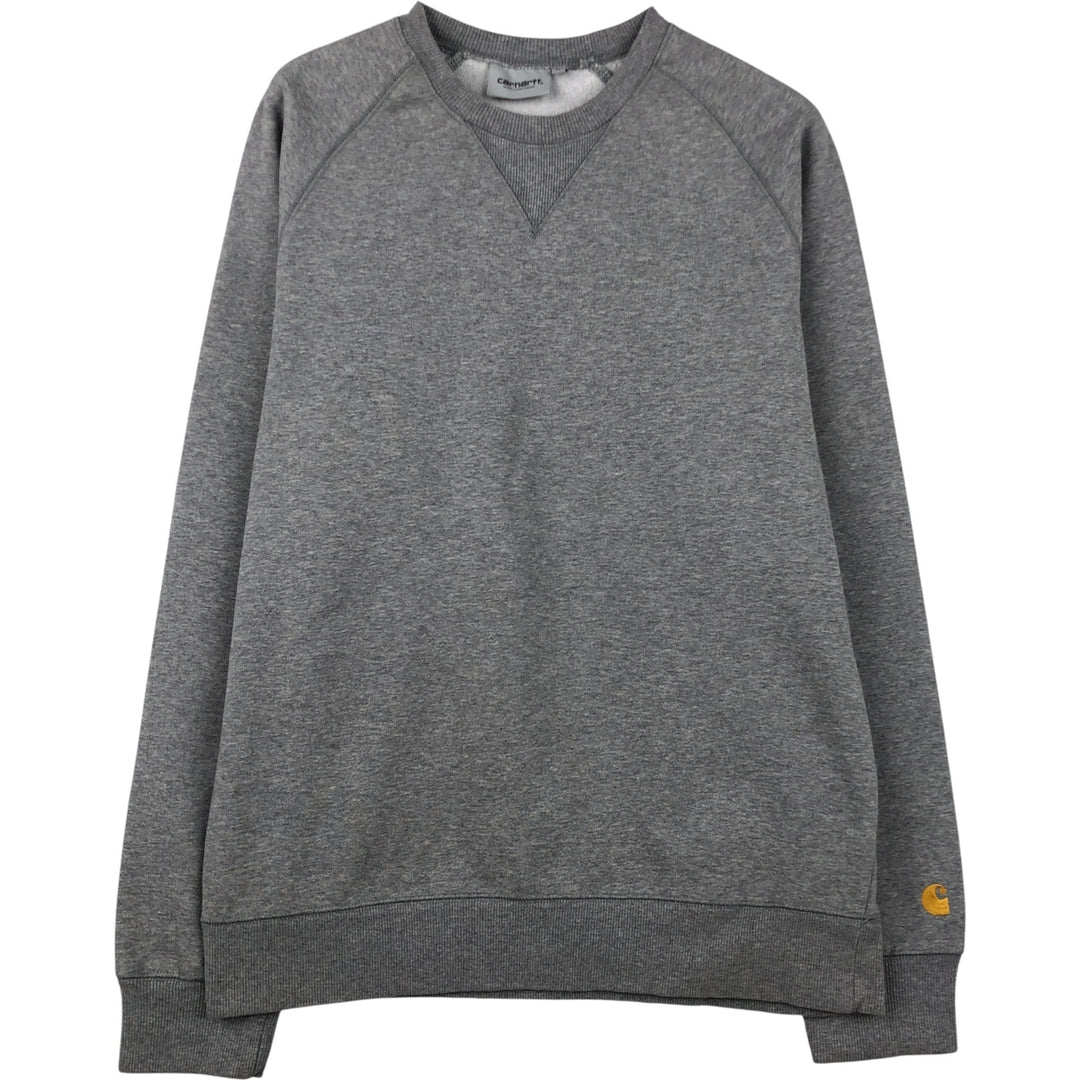 Carhartt One Point Logo Sweatshirt, Men's M Size cotton gray type Vintage Second Hand