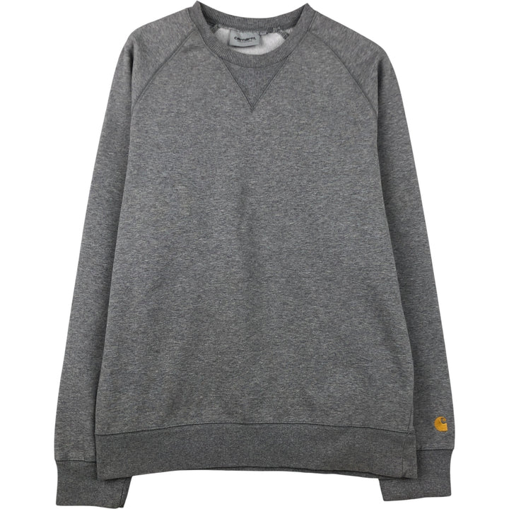Carhartt One Point Logo Sweatshirt, Men's M Size cotton gray type Vintage Second Hand