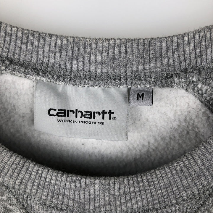 Carhartt One Point Logo Sweatshirt, Men's M Size cotton gray type Vintage Second Hand