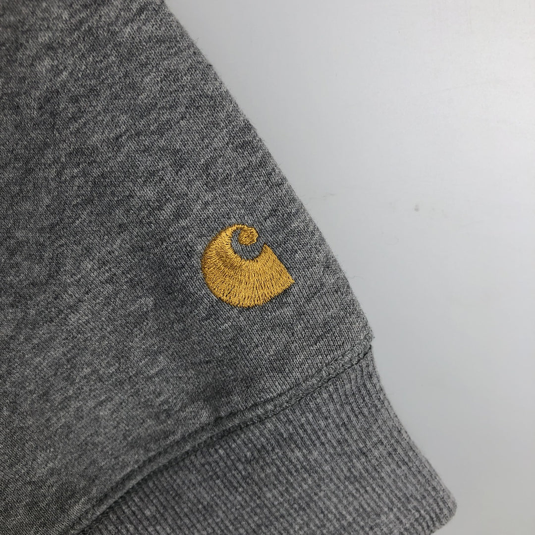 Carhartt One Point Logo Sweatshirt, Men's M Size cotton gray type Vintage Second Hand