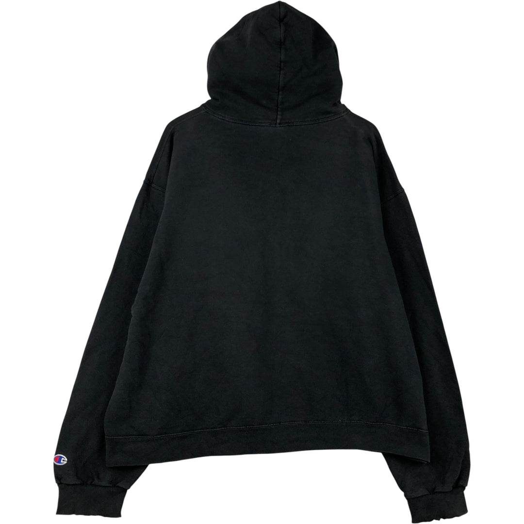 2000'S Champion Authentic Athletic Apparel Pullover Hoodie, Men's XL cotton black type Vintage Second Hand