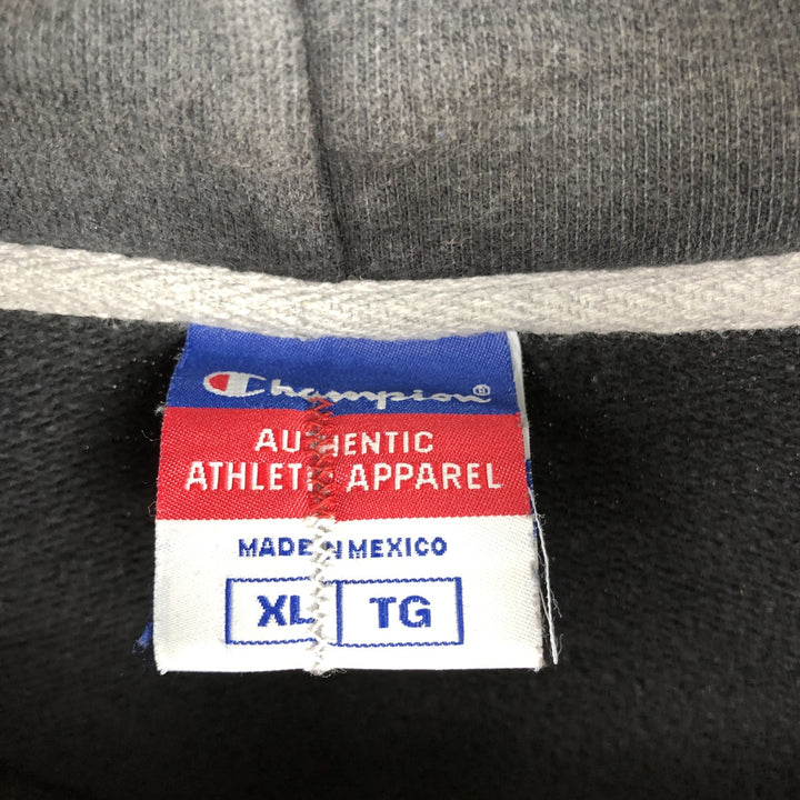 2000'S Champion Authentic Athletic Apparel Pullover Hoodie, Men's XL cotton black type Vintage Second Hand