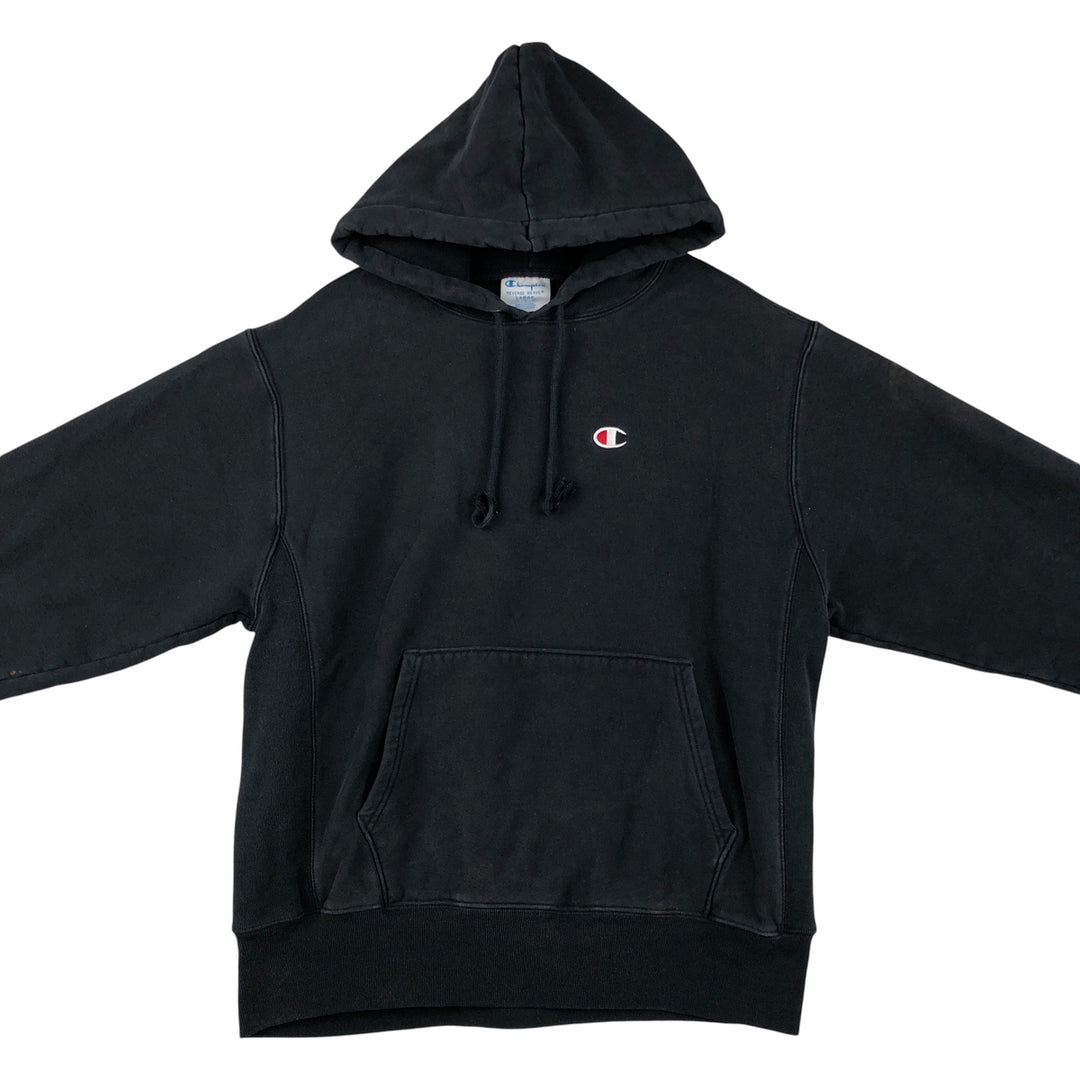 Champion REVERSE WEAVE Reverse Weave Sweat Pullover Hoodie Men's L size cotton black type Vintage Second Hand