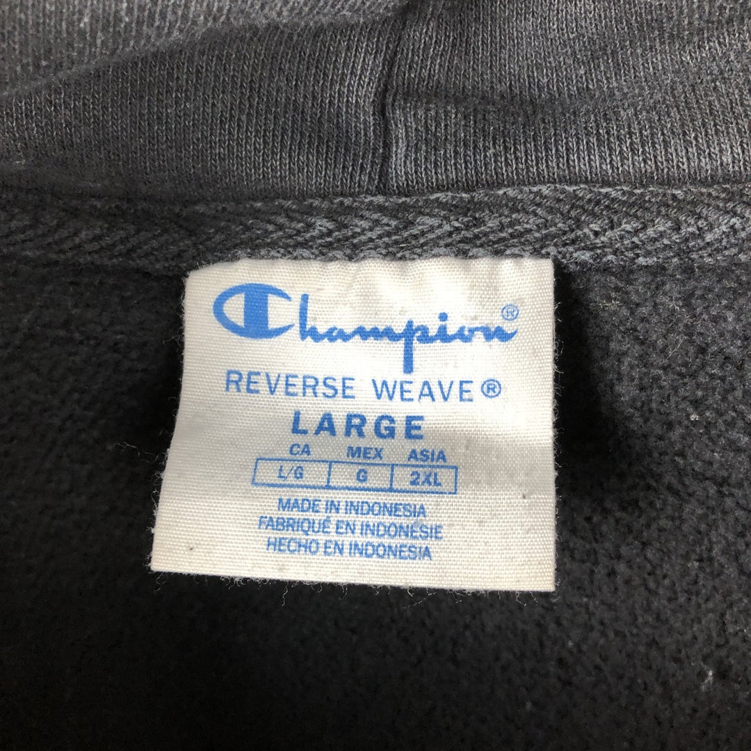 Champion REVERSE WEAVE Reverse Weave Sweat Pullover Hoodie Men's L size cotton black type Vintage Second Hand