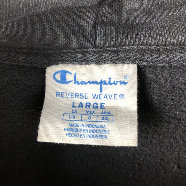 Champion REVERSE WEAVE Reverse Weave Sweat Pullover Hoodie Men's L size cotton black type Vintage Second Hand