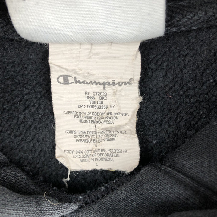 Champion REVERSE WEAVE Reverse Weave Sweat Pullover Hoodie Men's L size cotton black type Vintage Second Hand