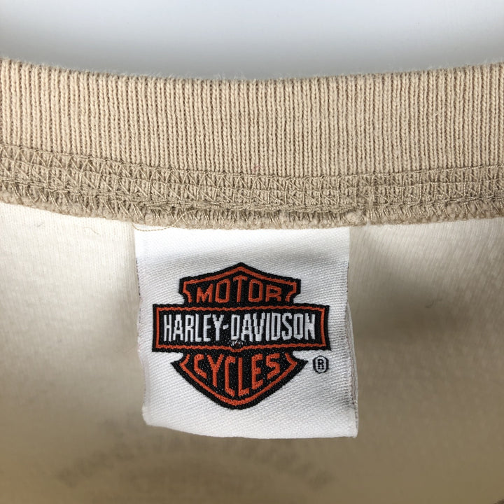 00'S Harley-Davidson Long Sleeve T-Shirt Made in USA Men's XL cotton white type Vintage Second Hand