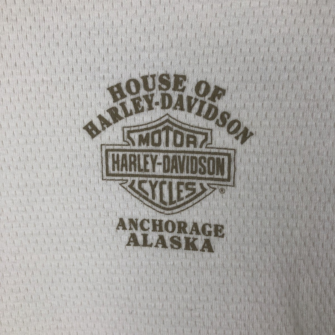 00'S Harley-Davidson Long Sleeve T-Shirt Made in USA Men's XL cotton white type Vintage Second Hand
