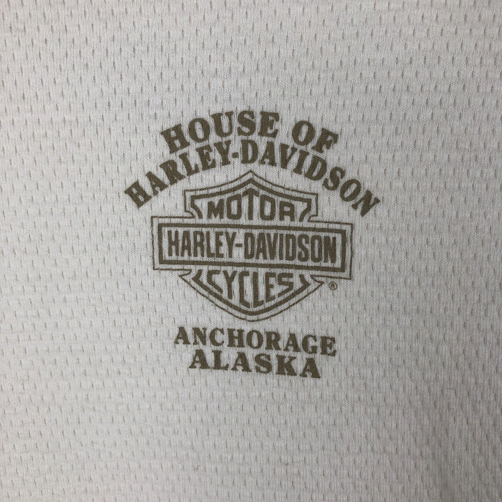 00'S Harley-Davidson Long Sleeve T-Shirt Made in USA Men's XL cotton white type Vintage Second Hand