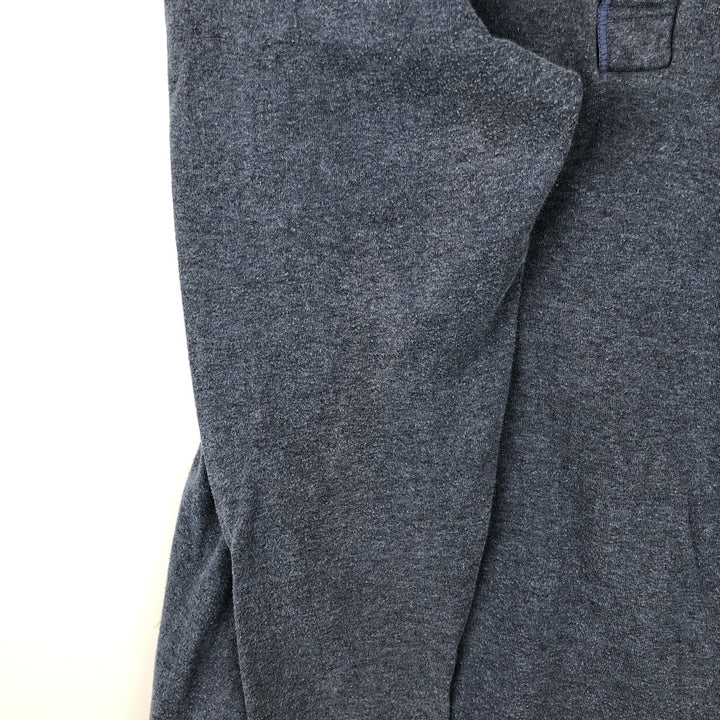 90s-00'S LLBean Henley Neck Long Sleeve T-Shirt, Made in Canada, Men's Size XL cotton navy blue type Vintage Second Hand