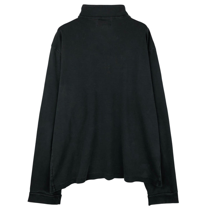 Ralph Lauren POLO by Ralph Lauren Half-Zip Long T-Shirt, Men's XXL Pima Cotton black type Vintage Second Hand