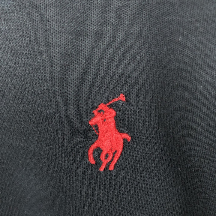 Ralph Lauren POLO by Ralph Lauren Half-Zip Long T-Shirt, Men's XXL Pima Cotton black type Vintage Second Hand