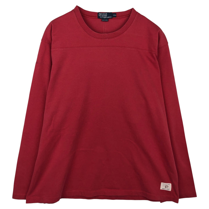 Ralph Lauren POLO by Ralph Lauren long-sleeved T-shirt, men's size XXL cotton red type Vintage Second Hand