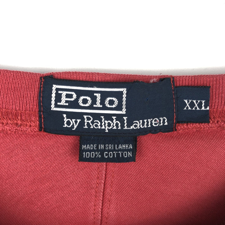 Ralph Lauren POLO by Ralph Lauren long-sleeved T-shirt, men's size XXL cotton red type Vintage Second Hand