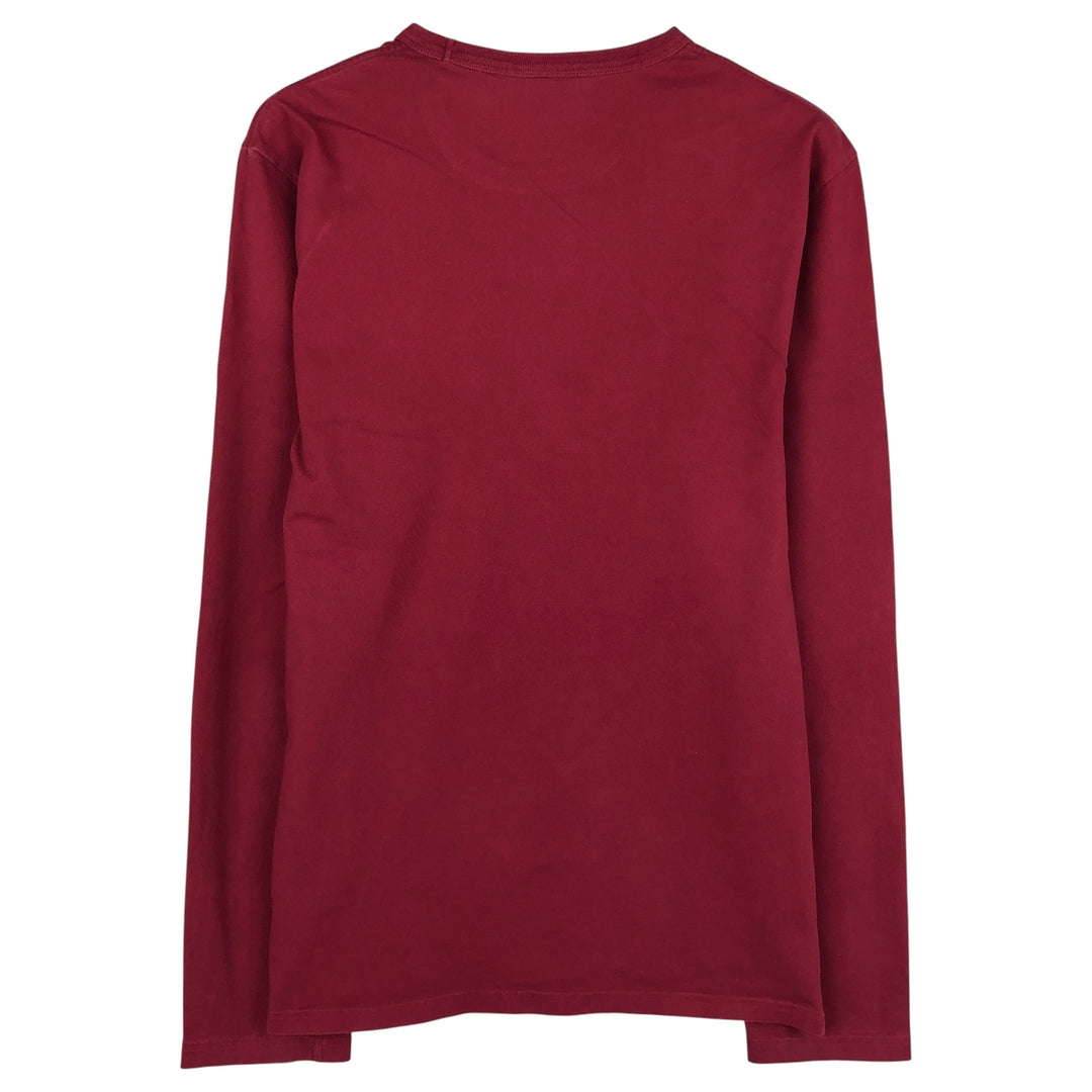 00'S Ralph Lauren POLO JEANS COMPANY Long T-shirt Men's M size cotton burgundy type Vintage Second Hand
