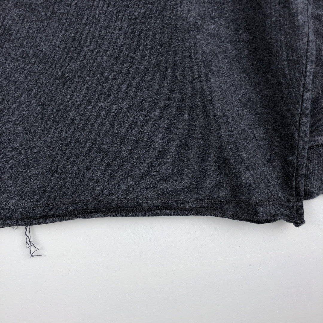 Harley-Davidson Skull Pattern Henley Neck Motorcycle Long-Sleeve T-Shirt (Men's Size L) unclear gray type Vintage Second Hand
