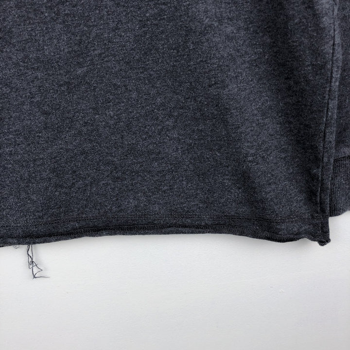 Harley-Davidson Skull Pattern Henley Neck Motorcycle Long-Sleeve T-Shirt (Men's Size L) unclear gray type Vintage Second Hand