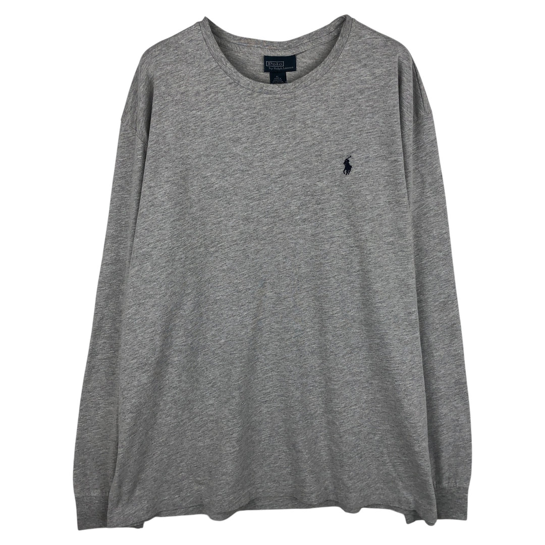Ralph Lauren POLO by Ralph Lauren long-sleeved T-shirt, men's size XL cotton gray type Vintage Second Hand