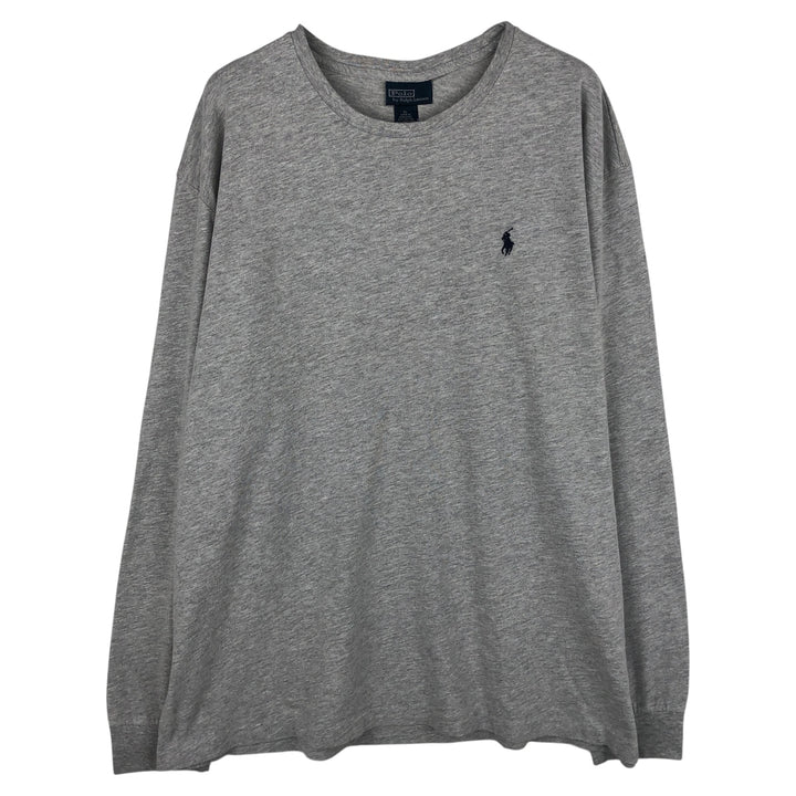 Ralph Lauren POLO by Ralph Lauren long-sleeved T-shirt, men's size XL cotton gray type Vintage Second Hand