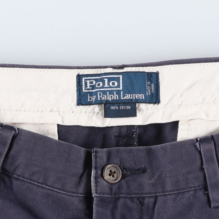 Ralph Lauren POLO by Ralph Lauren Chino Pants Men's W36 cotton navy blue type Vintage Second Hand