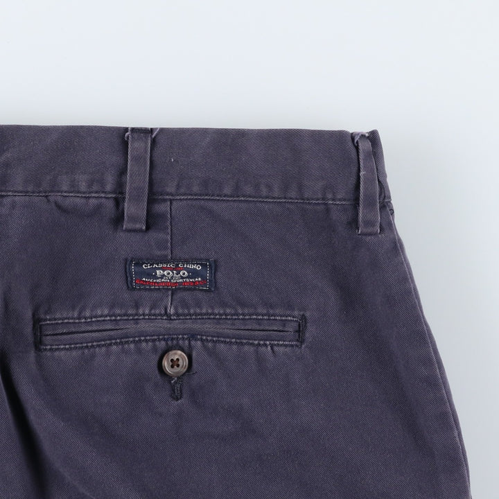 Ralph Lauren POLO by Ralph Lauren Chino Pants Men's W36 cotton navy blue type Vintage Second Hand