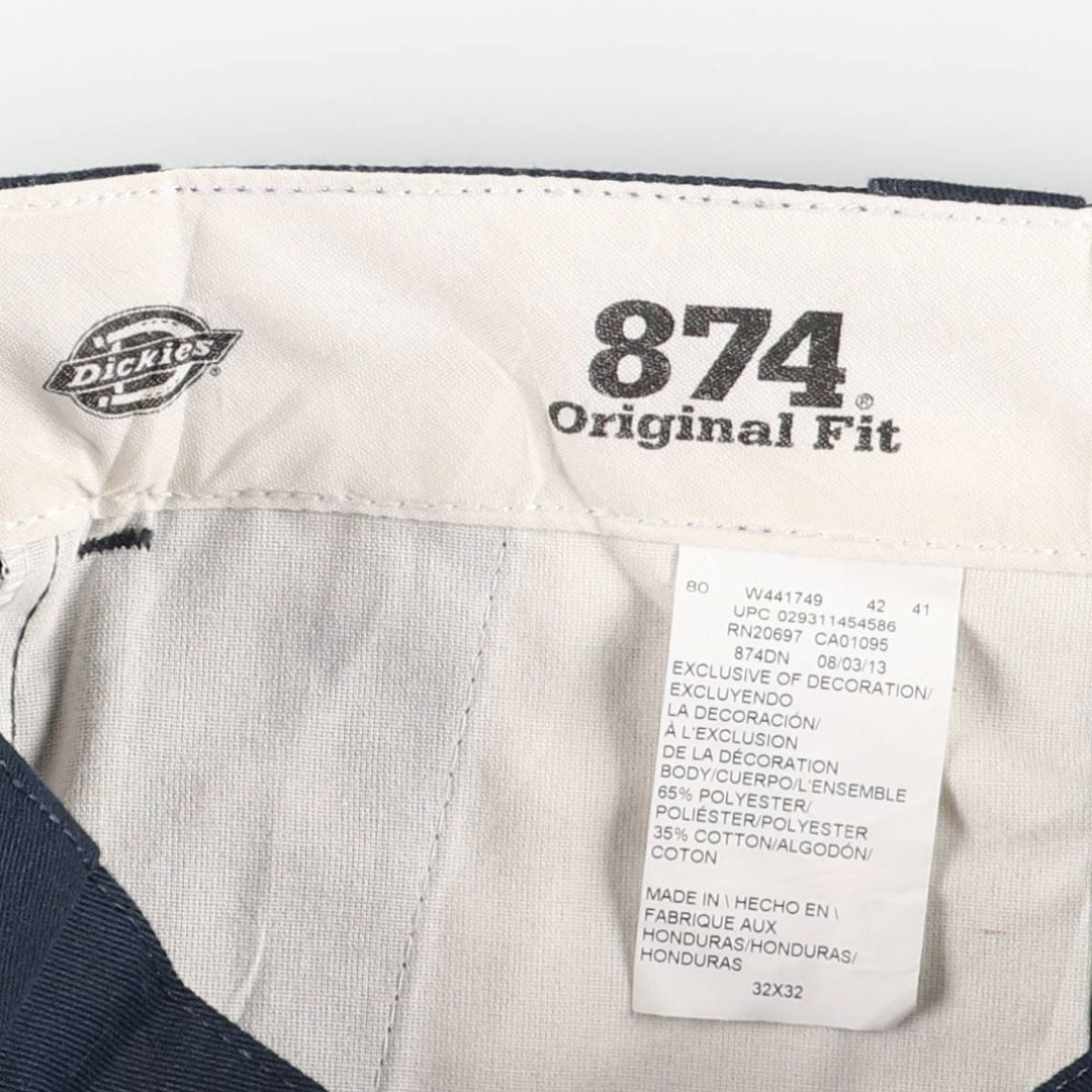 Dickies 874 ORIGINAL FIT Work Pants for Men, W30 equivalent polyester navy blue type Vintage Second Hand