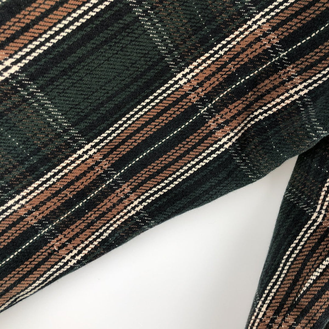Wrangler Long Sleeve Western Heavy Flannel Check Shirt, Men's Size L unclear brown type Vintage Second Hand