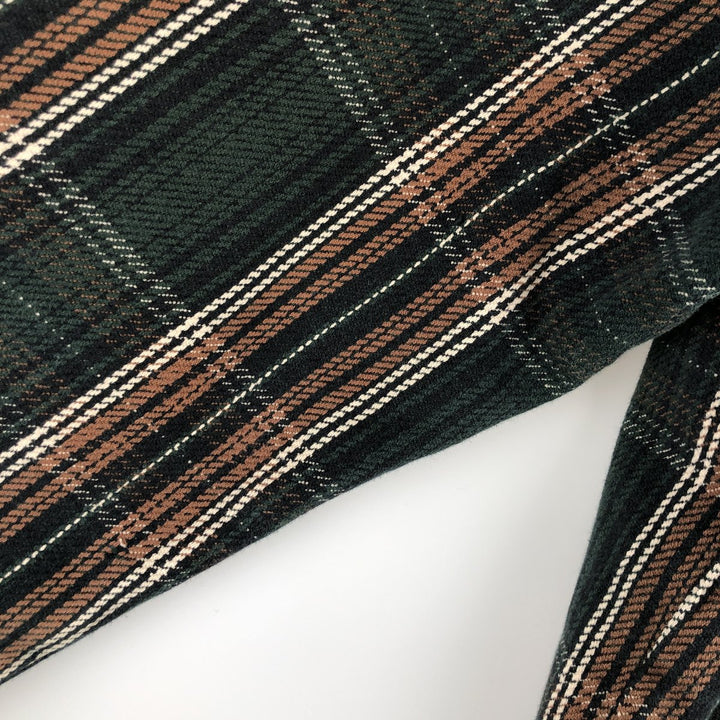 Wrangler Long Sleeve Western Heavy Flannel Check Shirt, Men's Size L unclear brown type Vintage Second Hand