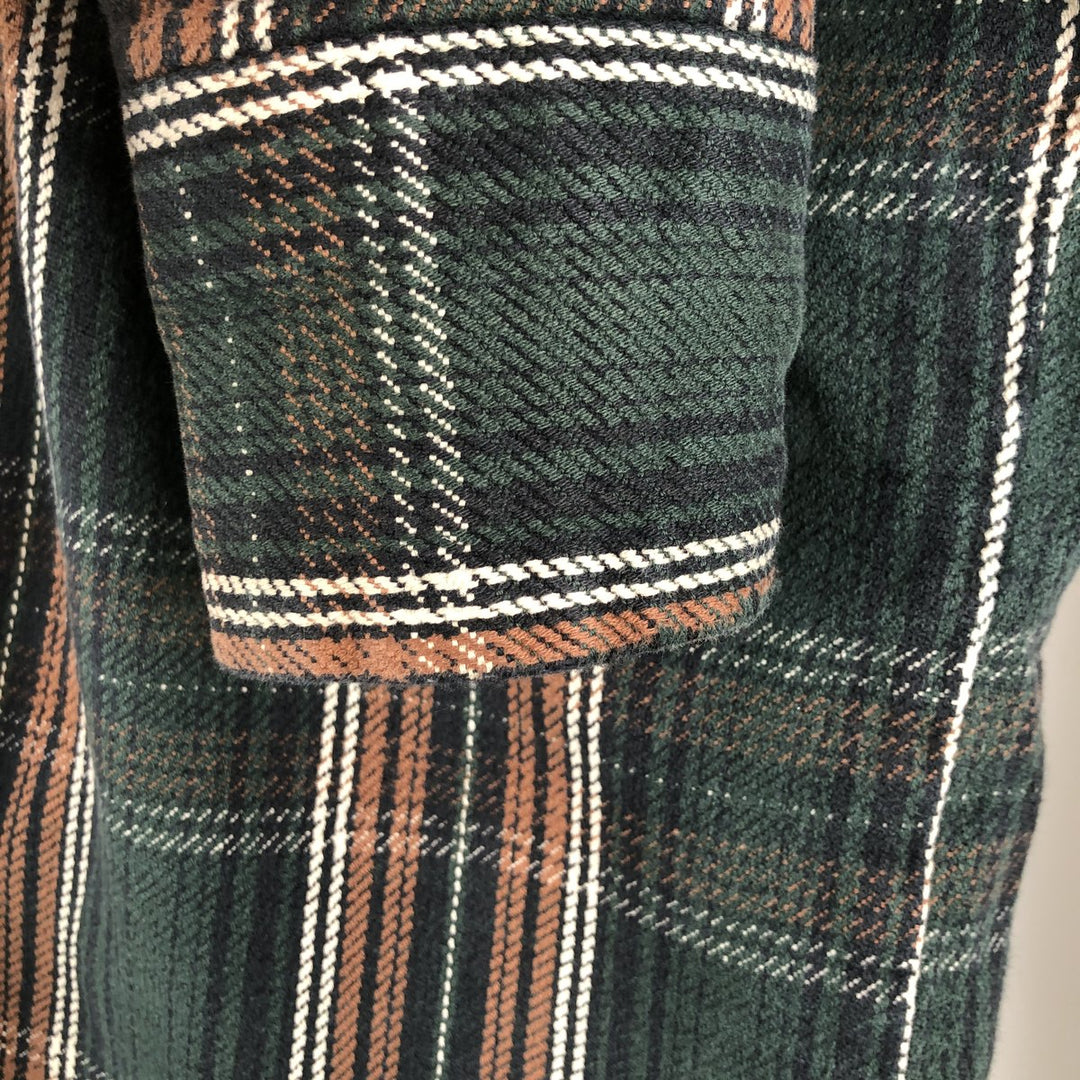 Wrangler Long Sleeve Western Heavy Flannel Check Shirt, Men's Size L unclear brown type Vintage Second Hand