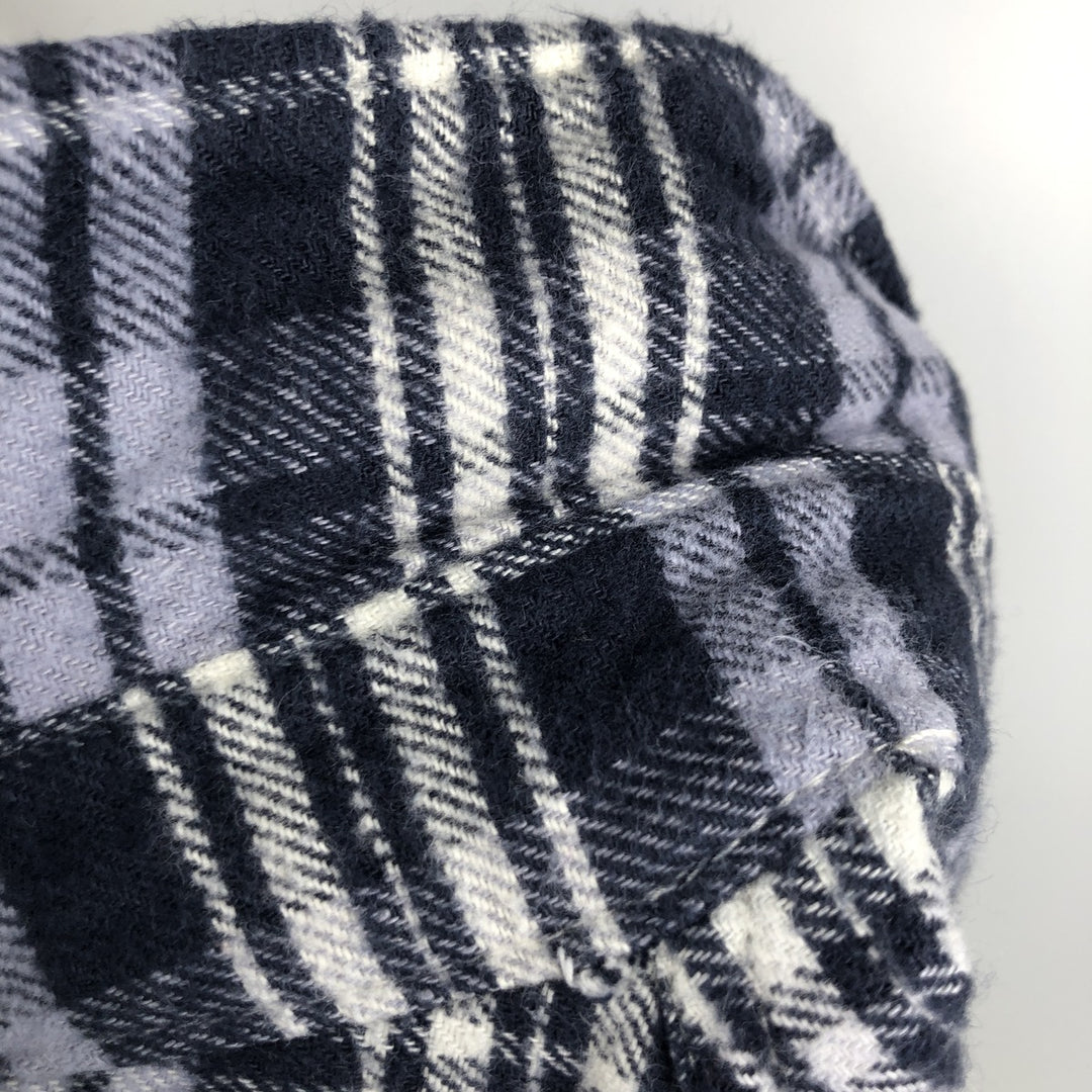Ralph Lauren DENIM AND SUPPLY Men's Long Sleeve Western Flannel Check Shirt, Size XL cotton navy blue type Vintage Second Hand