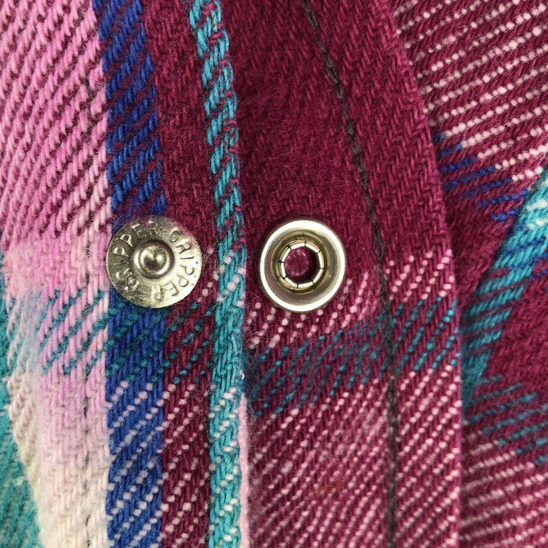 Vintage 1980'S Dakota Western Heavy Flannel Check Shirt, Made in USA, Size M, Men's unclear wine-red Vintage Second Hand