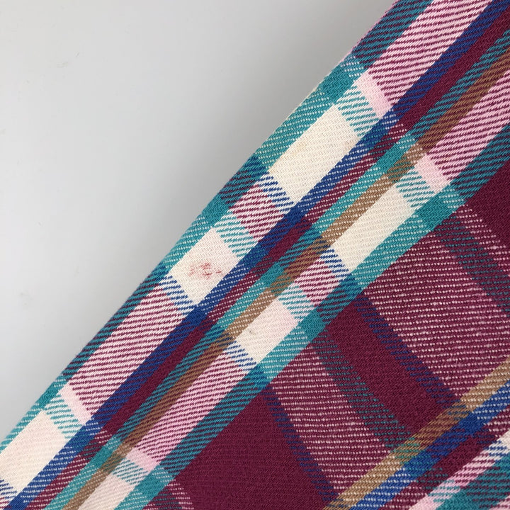 Vintage 1980'S Dakota Western Heavy Flannel Check Shirt, Made in USA, Size M, Men's unclear wine-red Vintage Second Hand