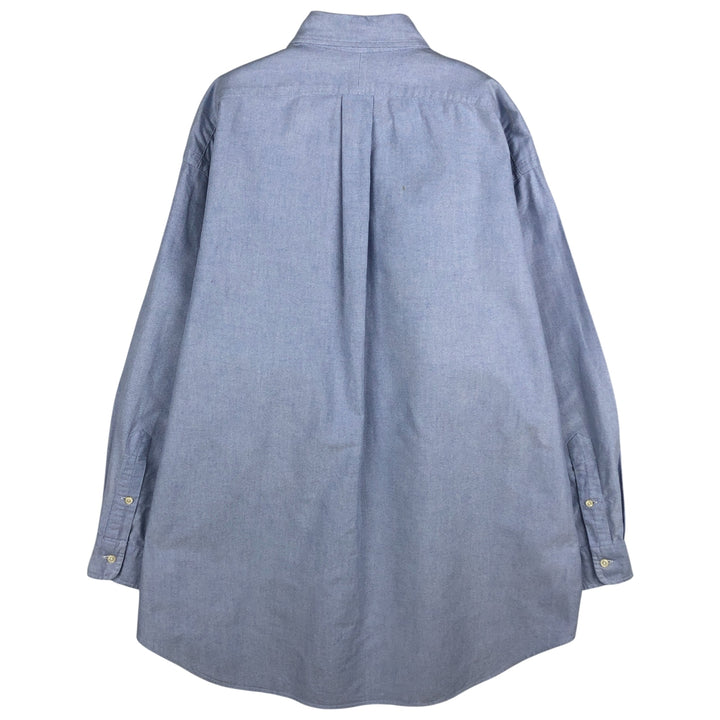 Ralph Lauren YARMOUTH long sleeve button down shirt, men's XL size cotton blue type Vintage Second Hand
