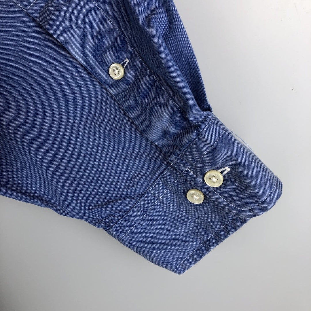 Ralph Lauren YARMOUTH long sleeve button down shirt, men's XL size cotton blue type Vintage Second Hand