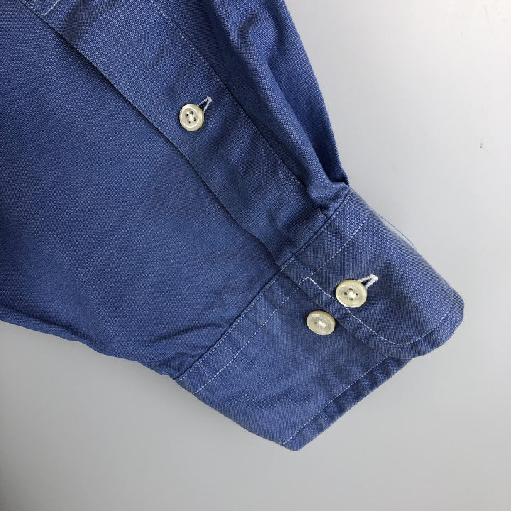 Ralph Lauren YARMOUTH long sleeve button down shirt, men's XL size cotton blue type Vintage Second Hand