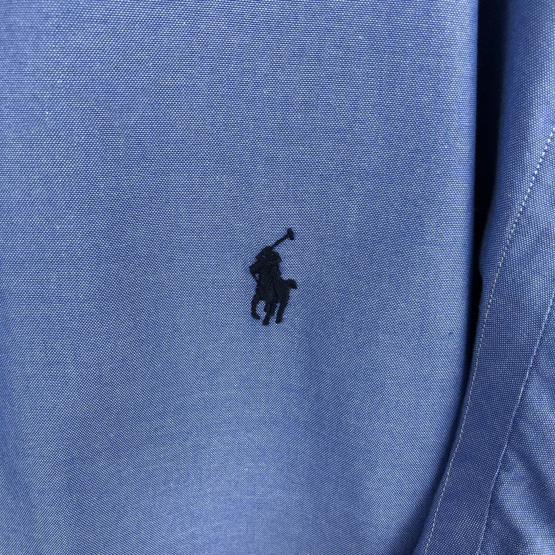 Ralph Lauren YARMOUTH long sleeve button down shirt, men's XXL size cotton blue type Vintage Second Hand