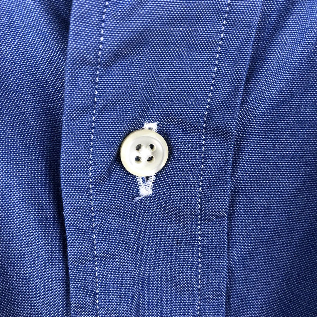 Ralph Lauren YARMOUTH long sleeve button down shirt, men's XXL size cotton blue type Vintage Second Hand