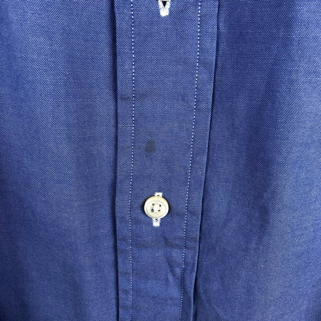 Ralph Lauren YARMOUTH long sleeve button down shirt, men's XXL size cotton blue type Vintage Second Hand