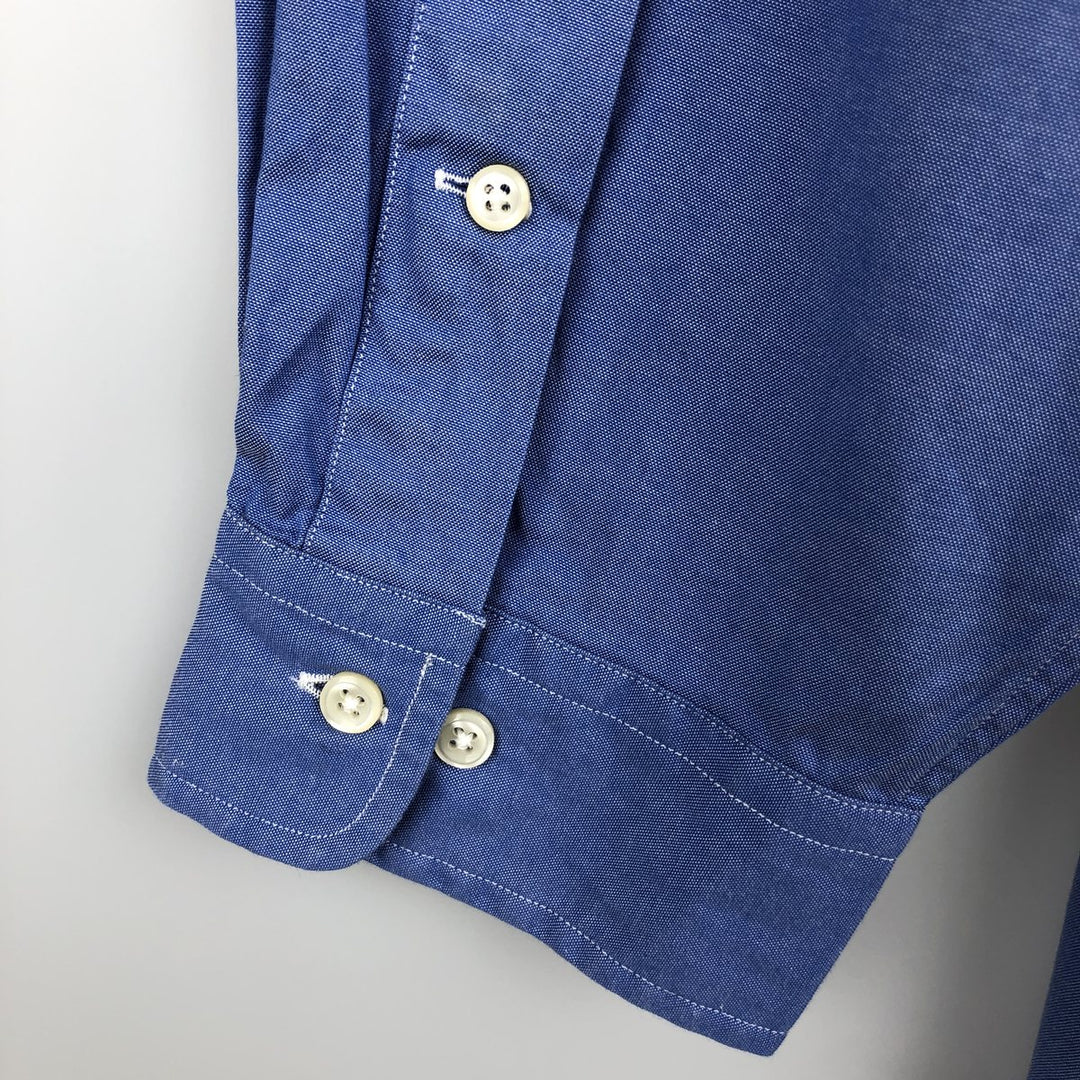 Ralph Lauren YARMOUTH long sleeve button down shirt, men's XXL size cotton blue type Vintage Second Hand