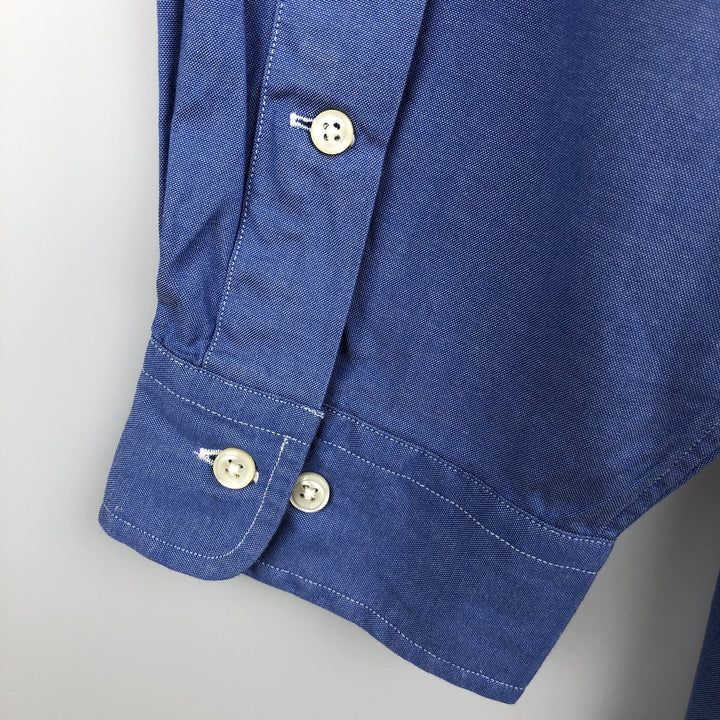 Ralph Lauren YARMOUTH long sleeve button down shirt, men's XXL size cotton blue type Vintage Second Hand