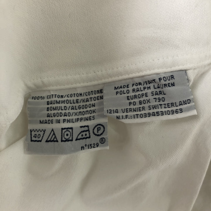 Ralph Lauren POLO by Ralph Lauren long sleeve button down shirt, men's size L cotton white type Vintage Second Hand