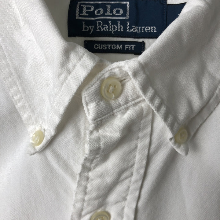 Ralph Lauren POLO by Ralph Lauren long sleeve button down shirt, men's size L cotton white type Vintage Second Hand