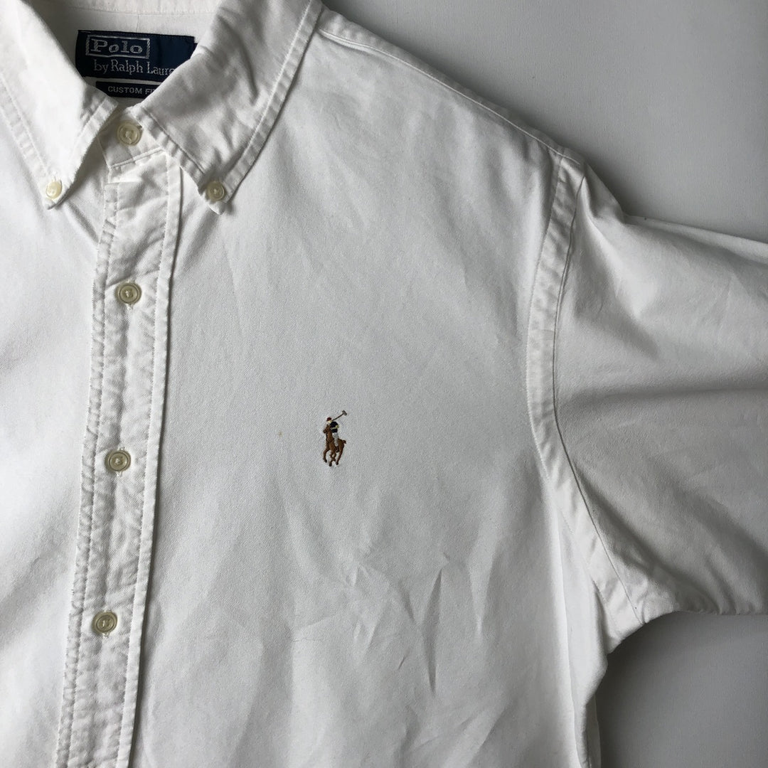 Ralph Lauren POLO by Ralph Lauren long sleeve button down shirt, men's size L cotton white type Vintage Second Hand