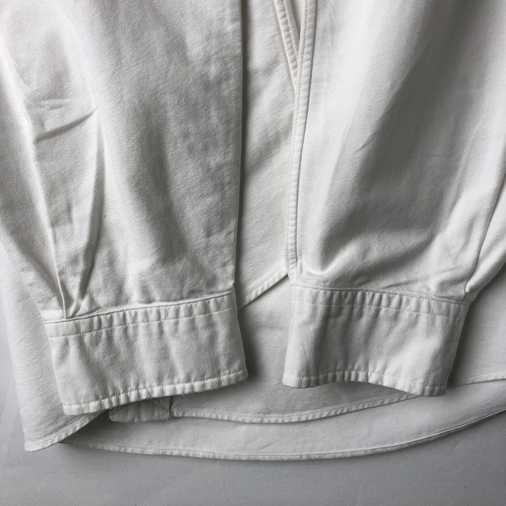 Ralph Lauren POLO by Ralph Lauren long sleeve button down shirt, men's size L cotton white type Vintage Second Hand