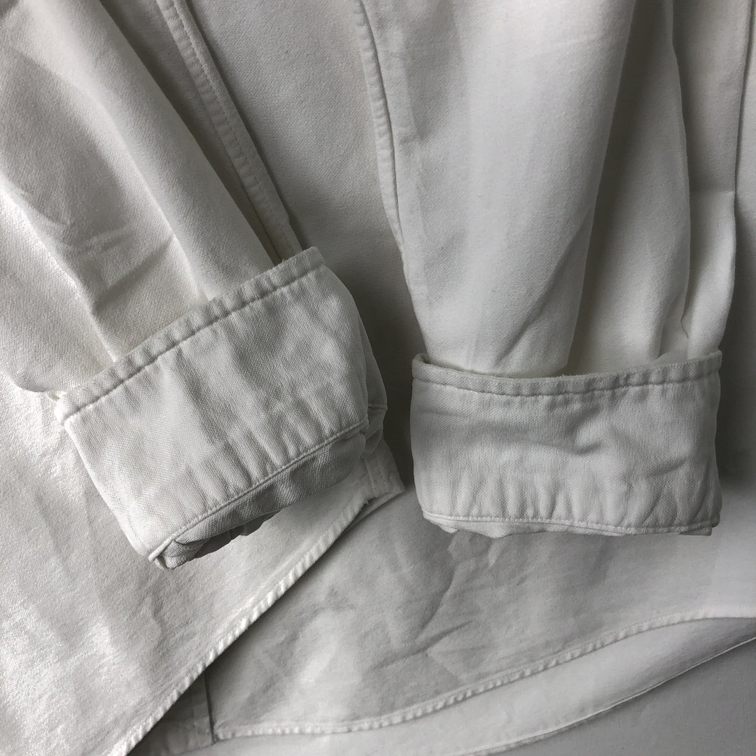 Ralph Lauren POLO by Ralph Lauren long sleeve button down shirt, men's size L cotton white type Vintage Second Hand