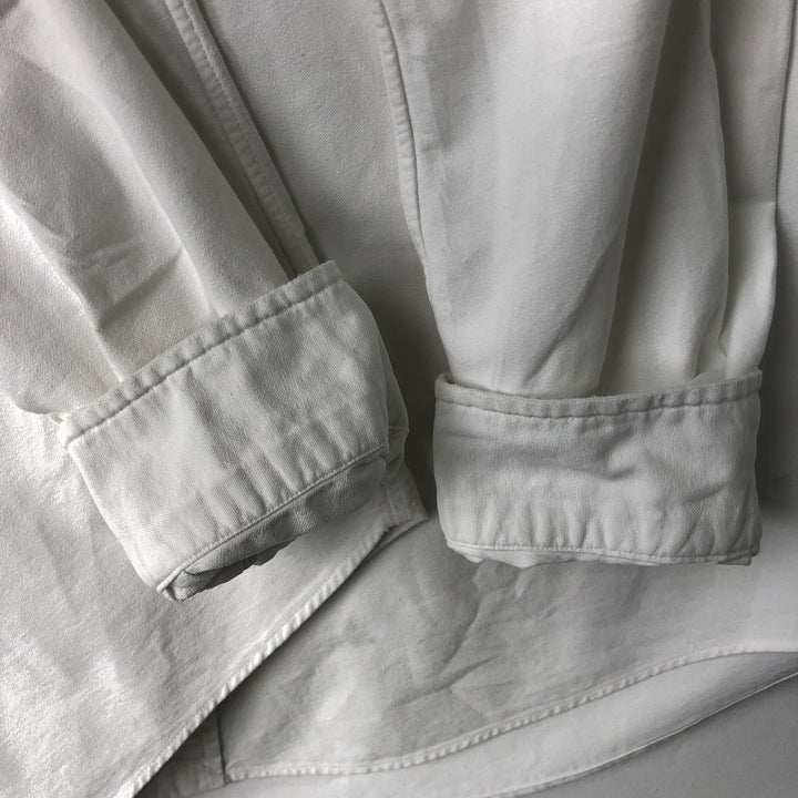 Ralph Lauren POLO by Ralph Lauren long sleeve button down shirt, men's size L cotton white type Vintage Second Hand