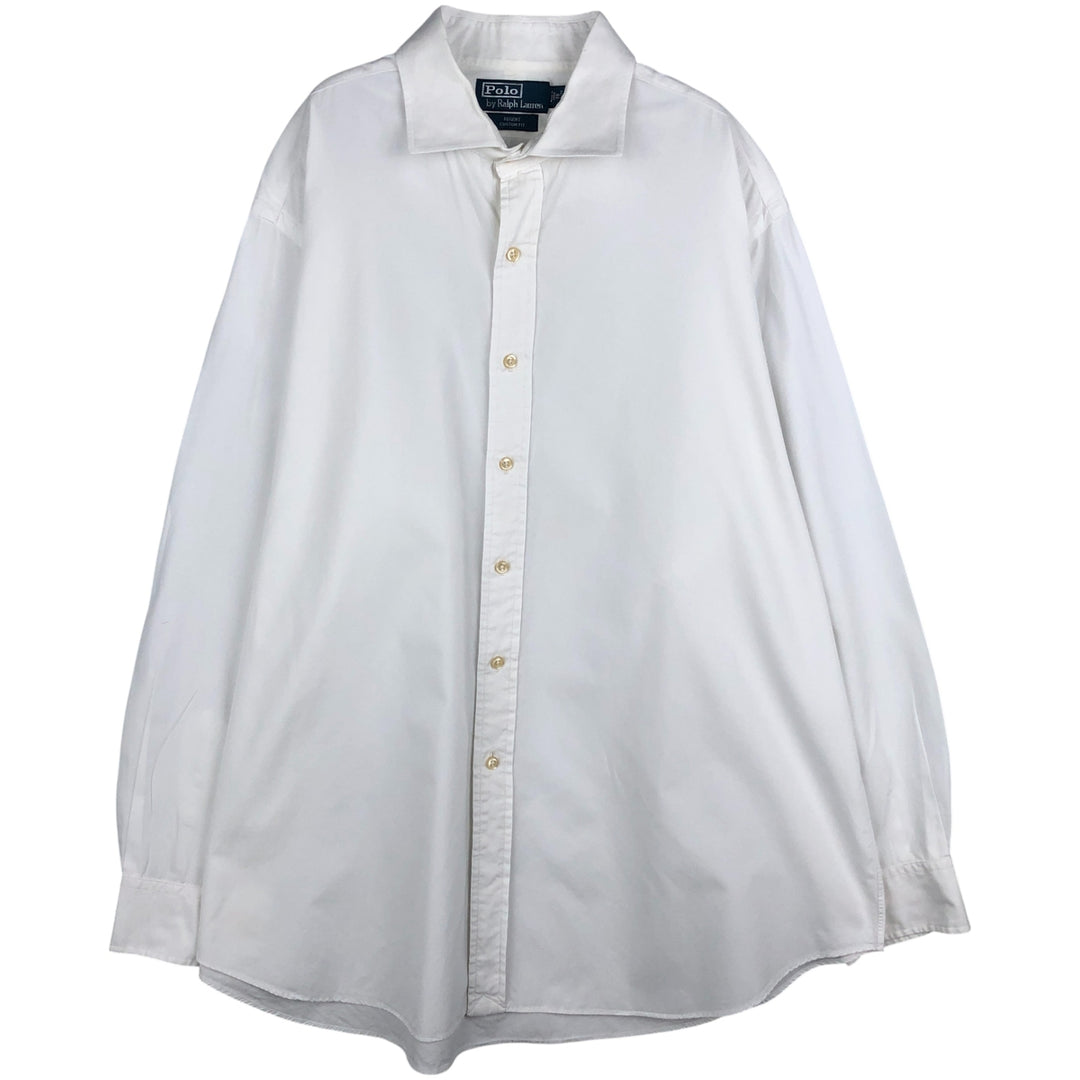 Ralph Lauren POLO by Ralph Lauren REGENT COSTOM FIT long-sleeved cotton shirt, men's size XXL cotton white type Vintage Second Hand