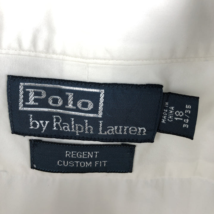 Ralph Lauren POLO by Ralph Lauren REGENT COSTOM FIT long-sleeved cotton shirt, men's size XXL cotton white type Vintage Second Hand