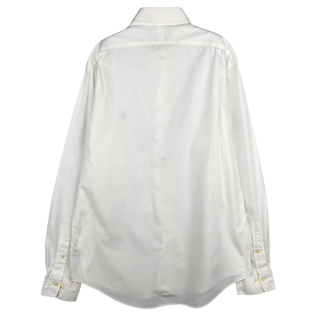 Ralph Lauren POLO by Ralph Lauren REGENT CUSTOM FIT long-sleeved cotton shirt, men's size M cotton white type Vintage Second Hand